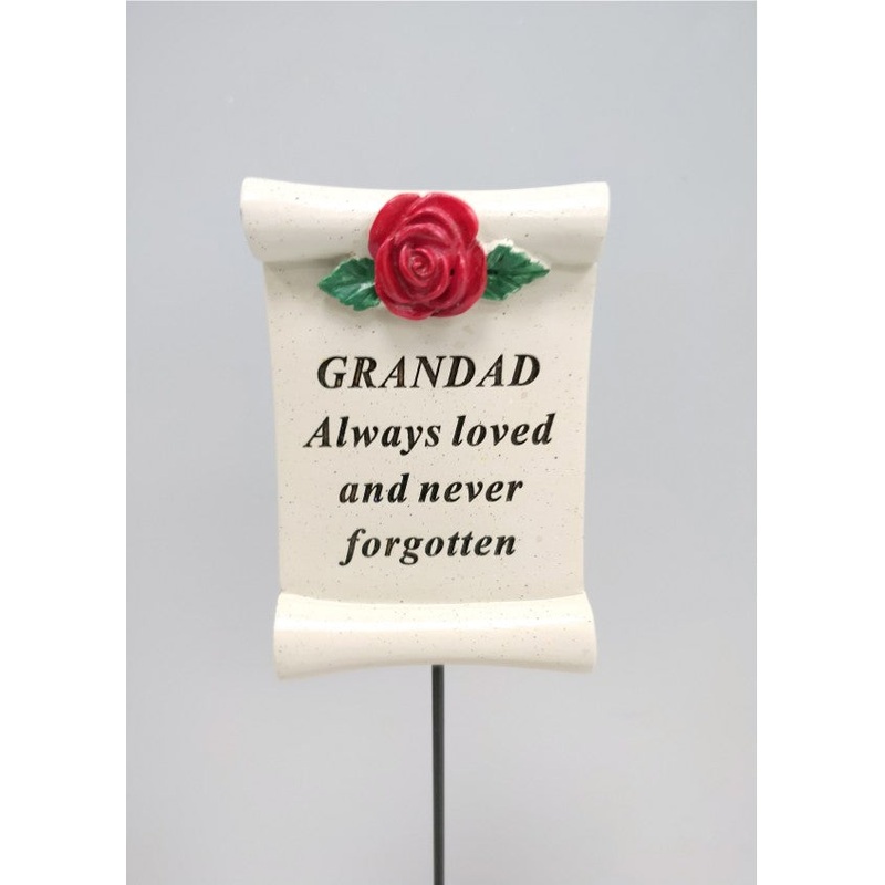 (Discontinued) Red Rose Scroll Stick – Grandad