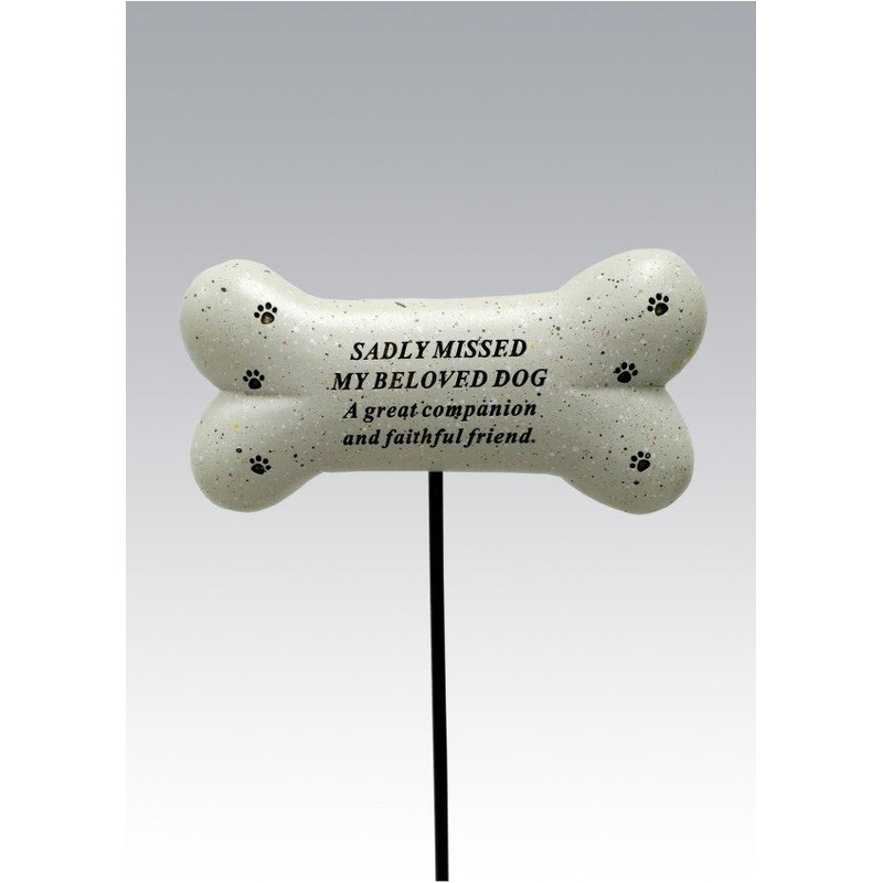 Dog Bone Memorial Stick – Sadly Missed