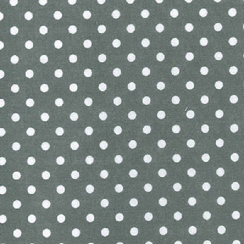 1 Metre 4mm Polka Dot Polycotton Fabric x 112cm – Grey