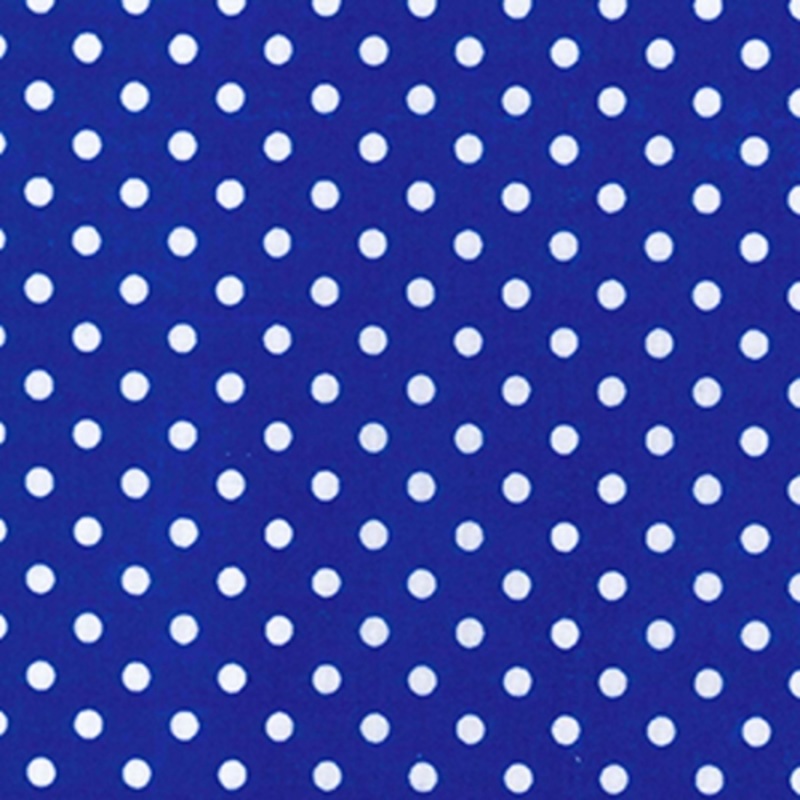 1 metre 4mm Polka Dot Polycotton Fabric x 112cm – Royal