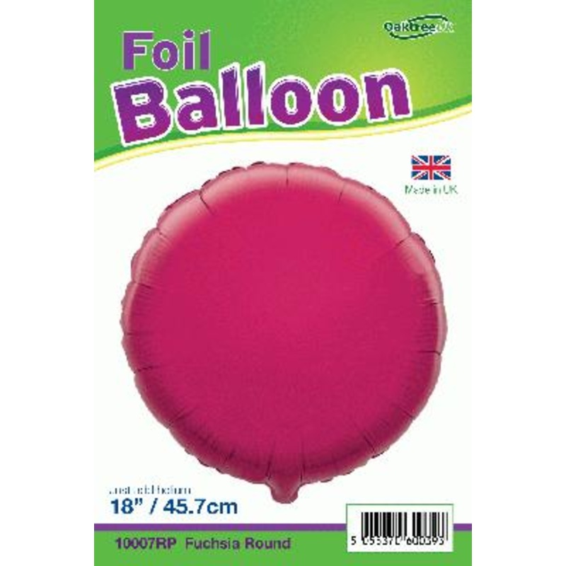 18 Foil Round Balloon – Fuchsia