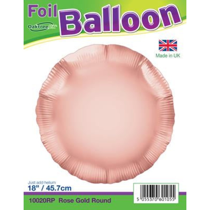 18 Foil Round Balloon – Rose gold
