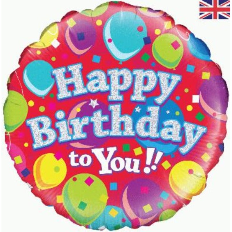 18 Happy Birthday To You Balloons Holographic