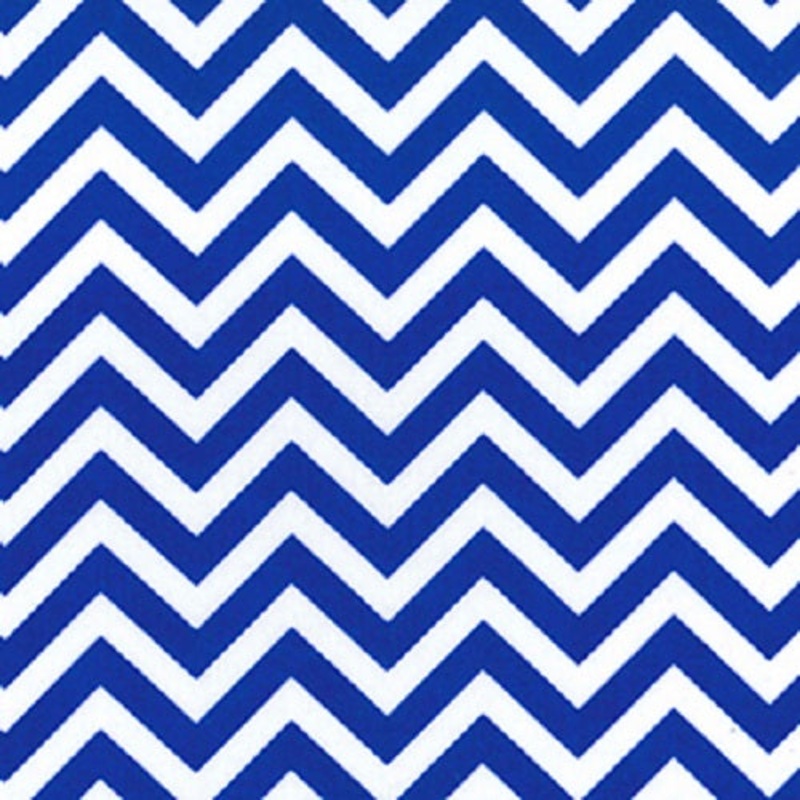1m Chevron Polycotton Fabric – Royal Blue TILL CODE rchev