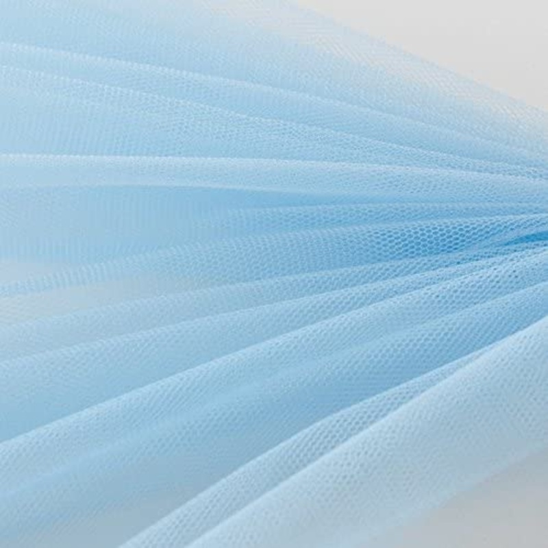 1m Flare Free Dress Net Fabric x 132cm – Powder (baby blue)