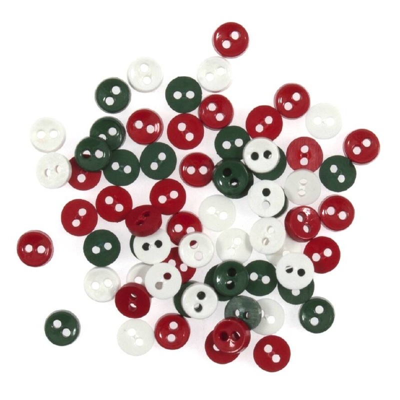 7mm Small Craft Buttons – 4g Random Red, Green and White Shades