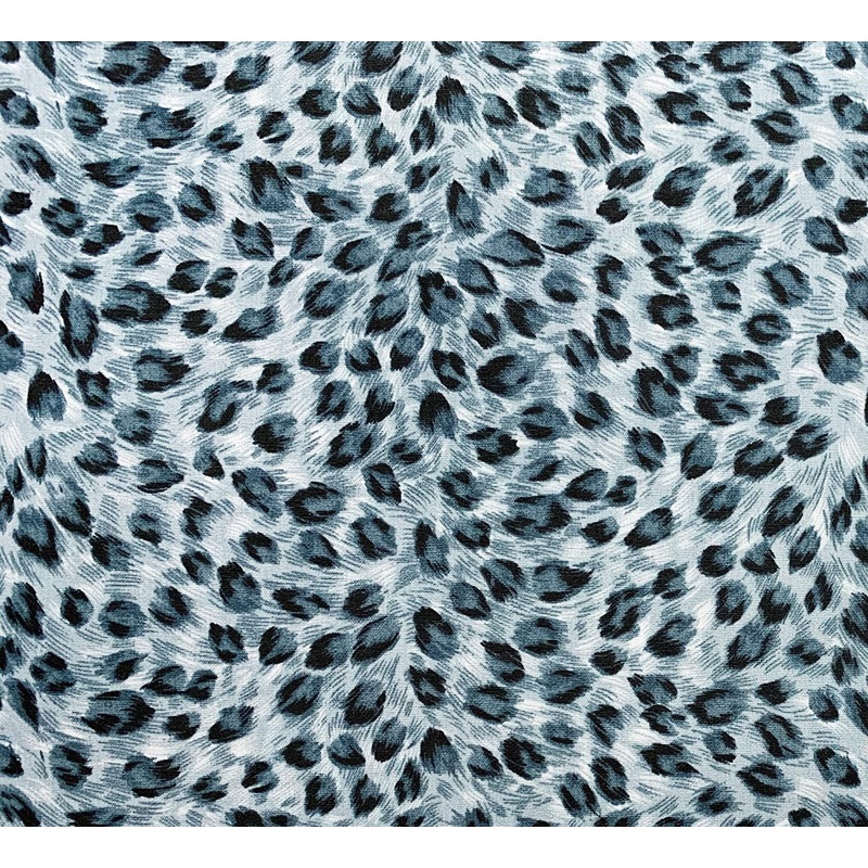 1 Metre 100 % Cotton Grey leopard Fabric Width: 110cm (45 inches) stock location b1
