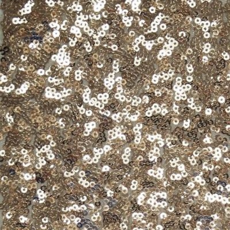1 metre All Over 3mm Sparkle Sequins Fabric – Nude