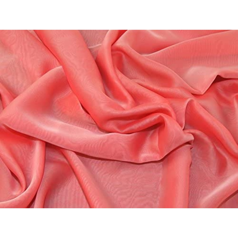 1 Metre Chiffon Cationic Fabric x 145cm – Shrimp Peach