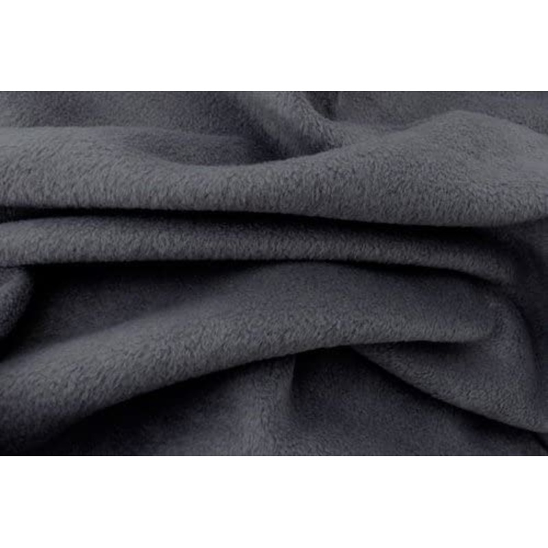 1 Metre Grey Anti Pill Plain Polar Fleece 100% Polyester 63/160cm
