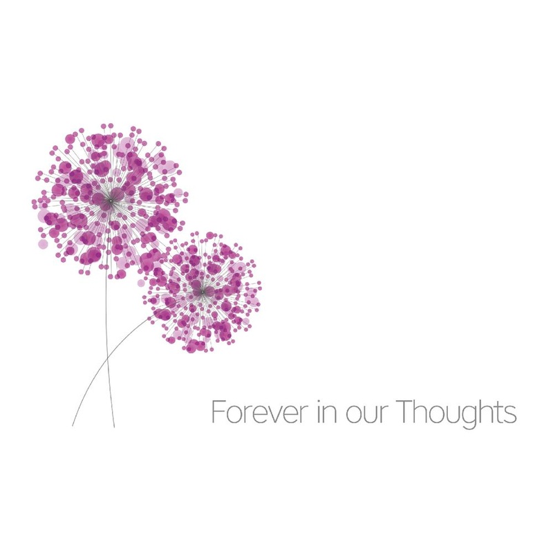 50 Forever in our Thoughts Florist Cards – Purple Alliums