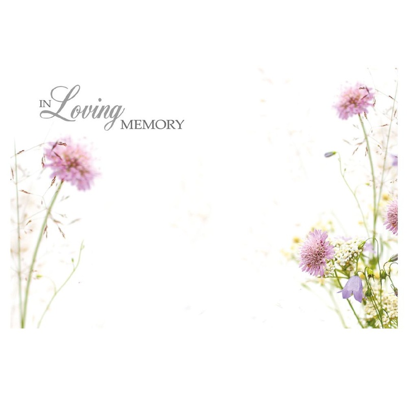50 In Loving Memory Florist Cards – Wildflowers
