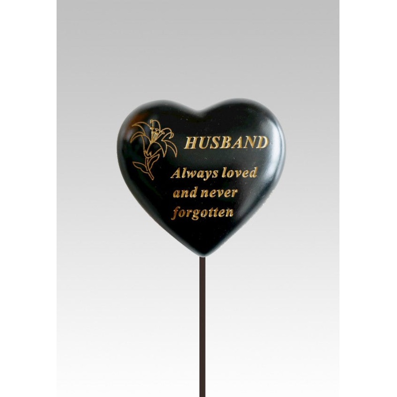 Black & Gold Lily Heart Stick – Husband