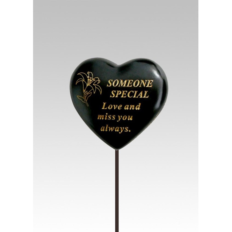 Black & Gold Lily Heart Stick – Someone Special