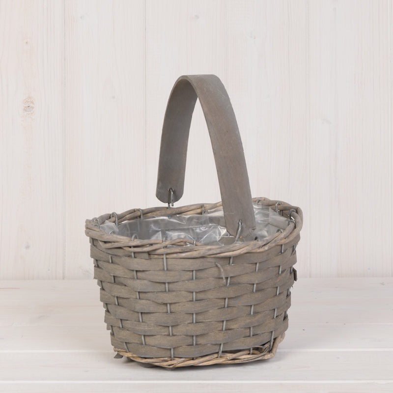 Greywashed Woodchip Trug – 20 x 26cm