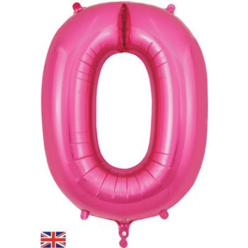 Pink  34 Foil Balloon Number – 0