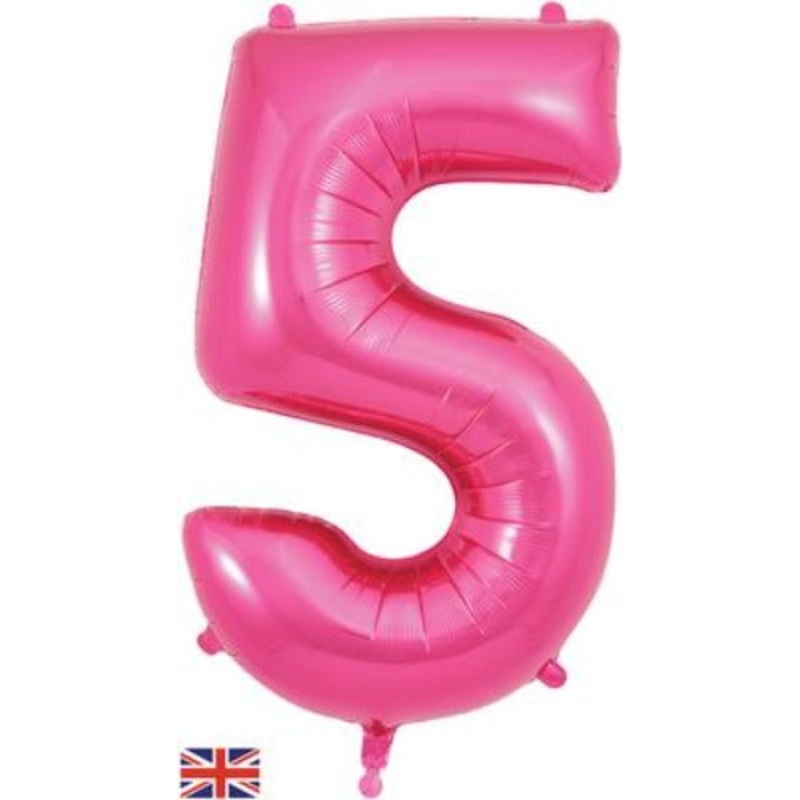 Pink  34 Foil Balloon Number – 5