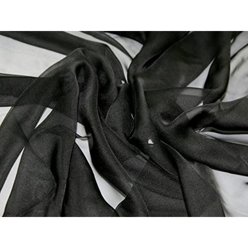 1 Metre Chiffon Cationic Fabric x 145cm – Black