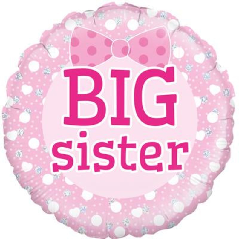 18 Round Foil Balloon – Big Sister