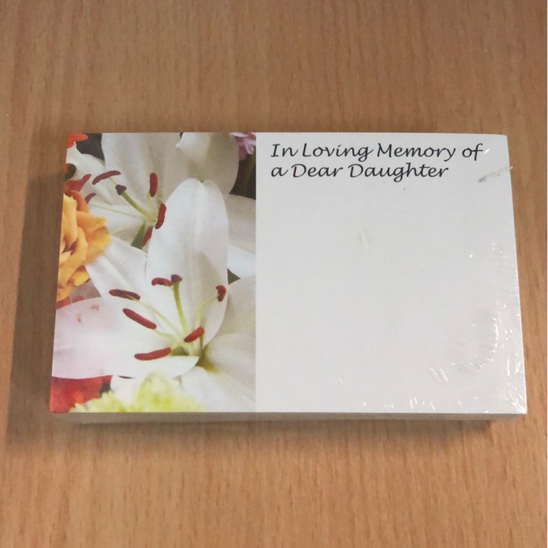 50 Florist Cards – In Loving Memory of A Dear Daughter – Lily