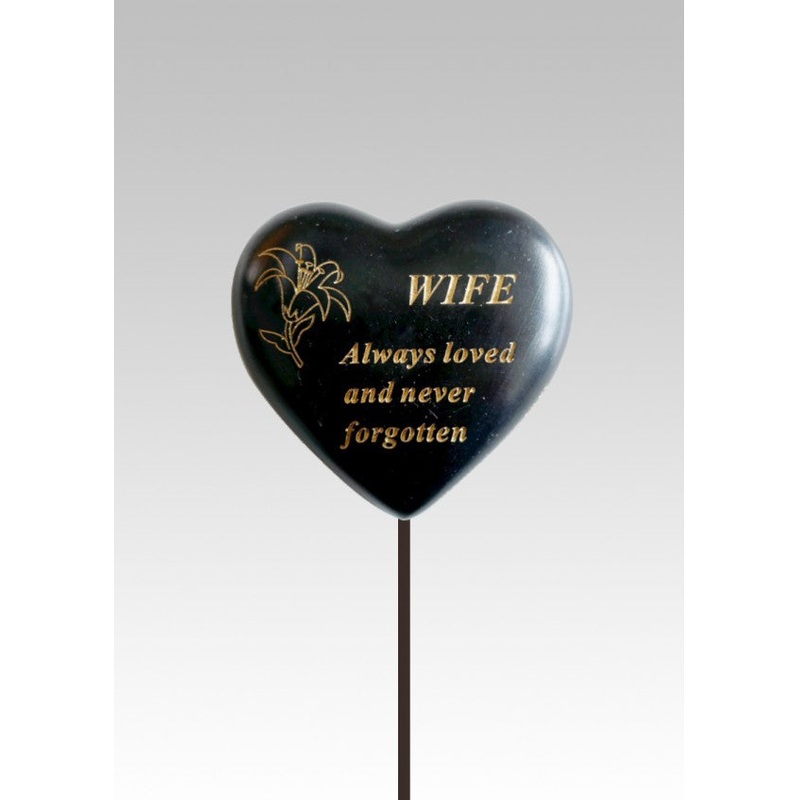 Black & Gold Lily Heart Stick – Wife