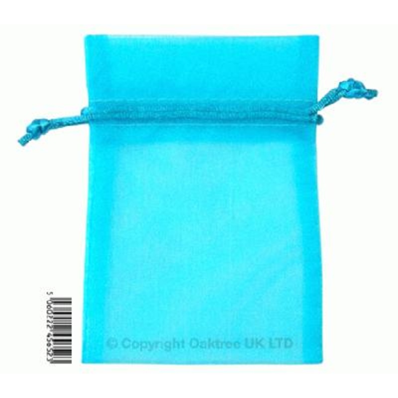 Eleganza Organza Bags 9cm x 12.5cm – Turquoise (10pcs)