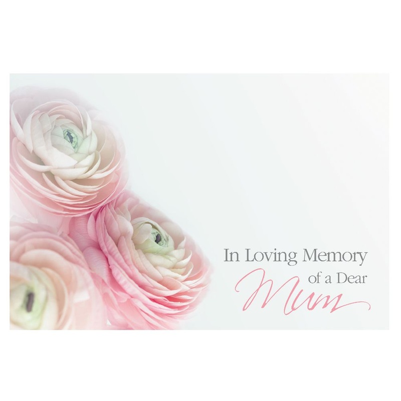Pack of 50 Dear Mum Florist Message Cards – Pink Ranunculus