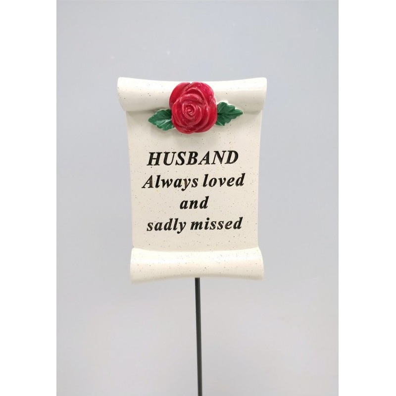 Red Rose Scroll Stick – Husband
