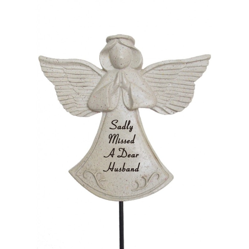 Sadly Missed Guardian Angel Memorial Stick – A Dear Husband
