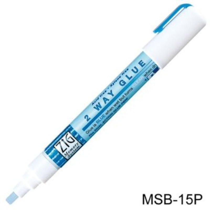 Zig Memory System 2 Way Glue Pen 5mm Chisel Tip MSB-15P