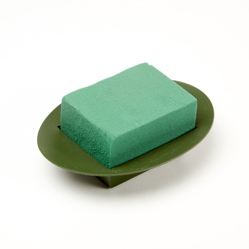 OASIS Ideal Floral Foam Maxlife in an Oval Designer Bowl – 23 x 18 x 9cm