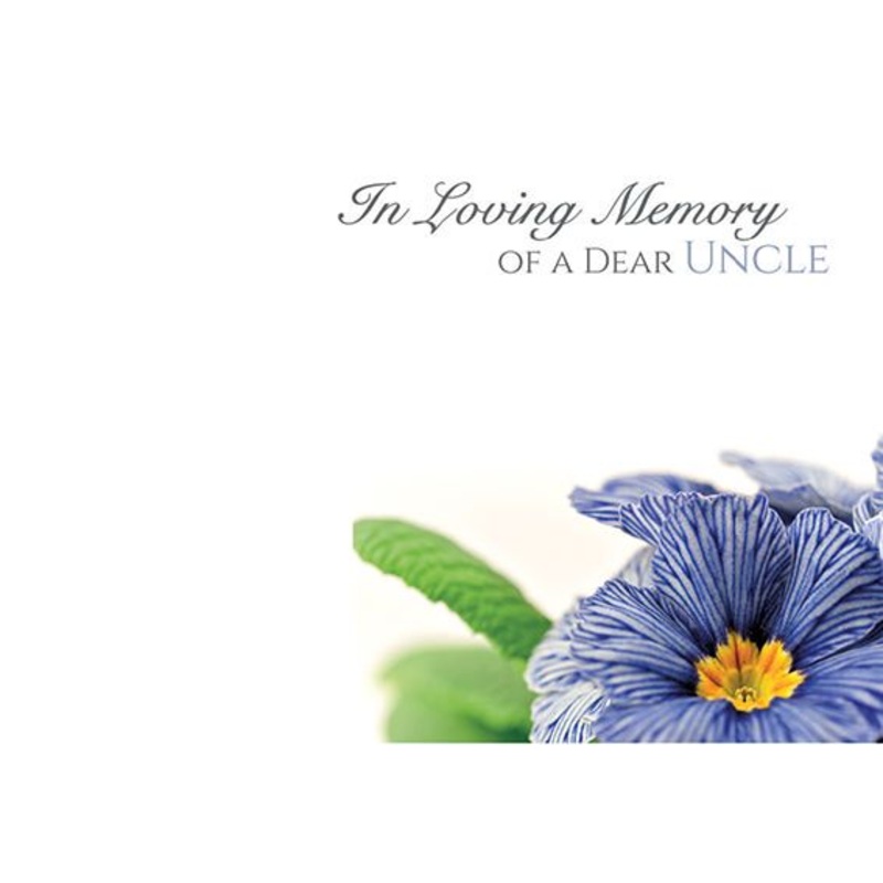 9 Large Cards In Loving Memory of a Dear Uncle – Pansy Print