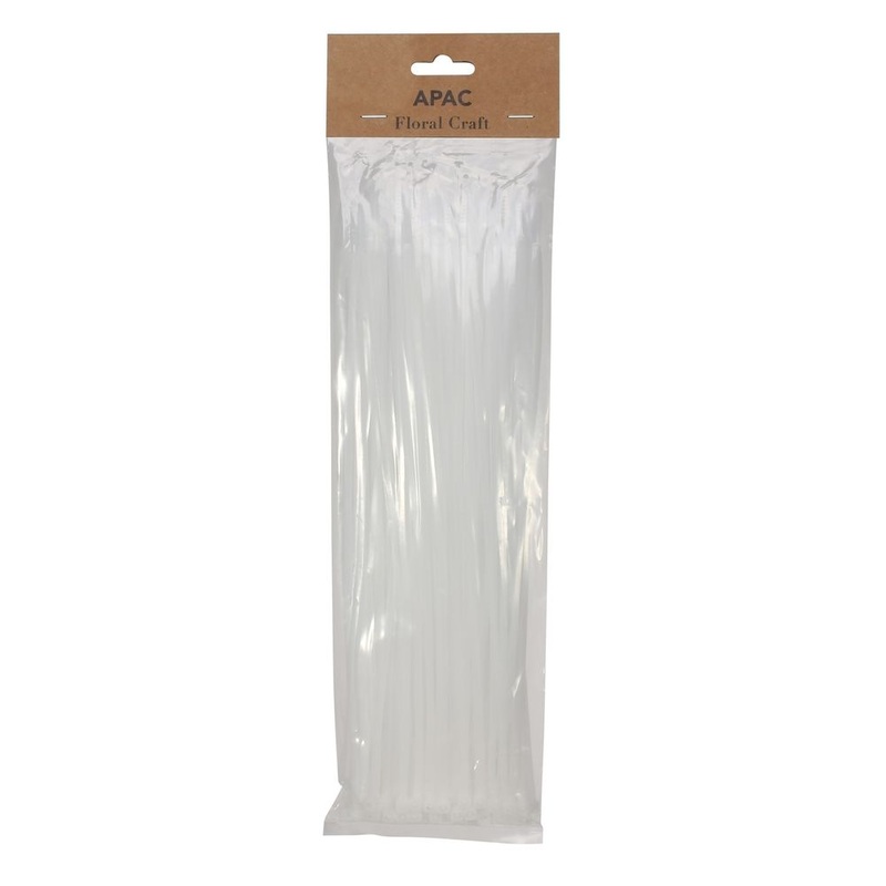 30cm Cable Ties x 100 – White