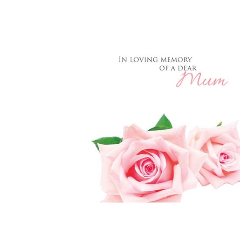 50 Cards In Loving Memory of a Dear Mum – Pink Roses