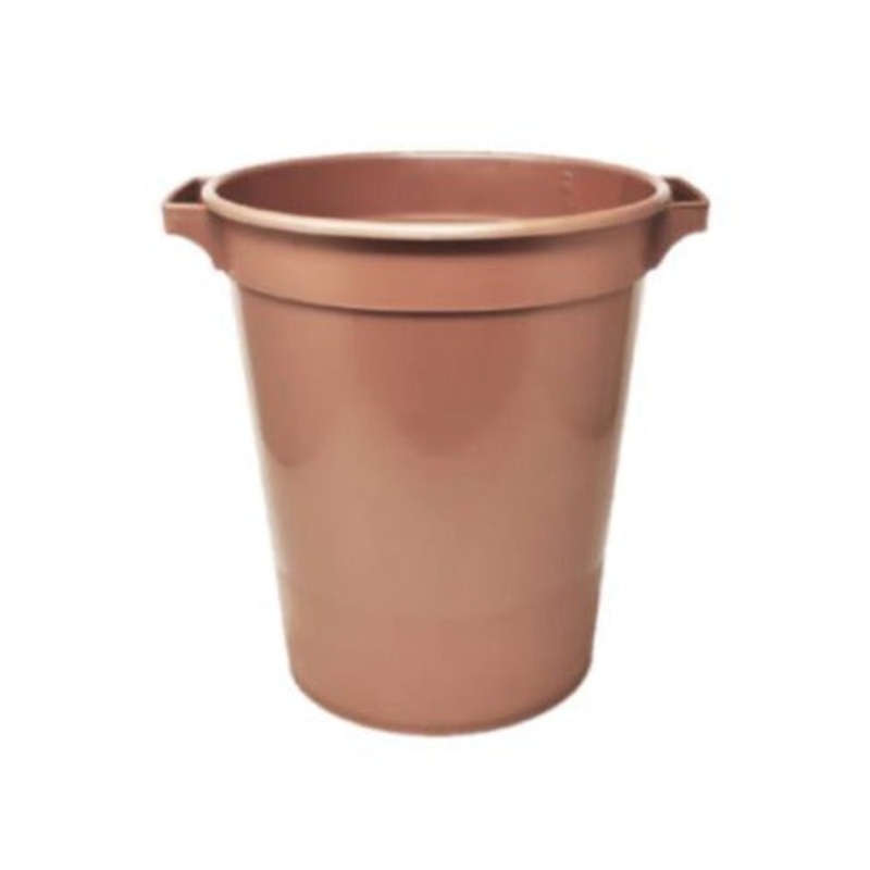 Large Plastic Flower Bucket – Rose Gold