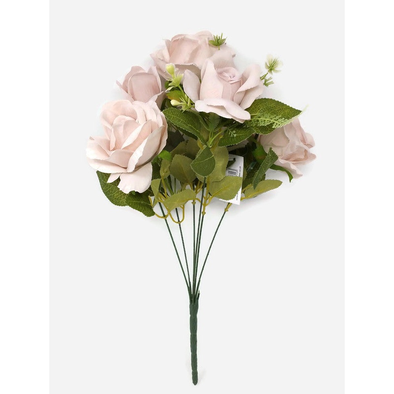 6 Head Rose Bush x 42cm – Light Blush