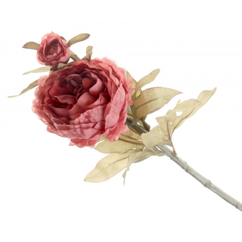 64cm Peony Flower Spray – Dusky Rose