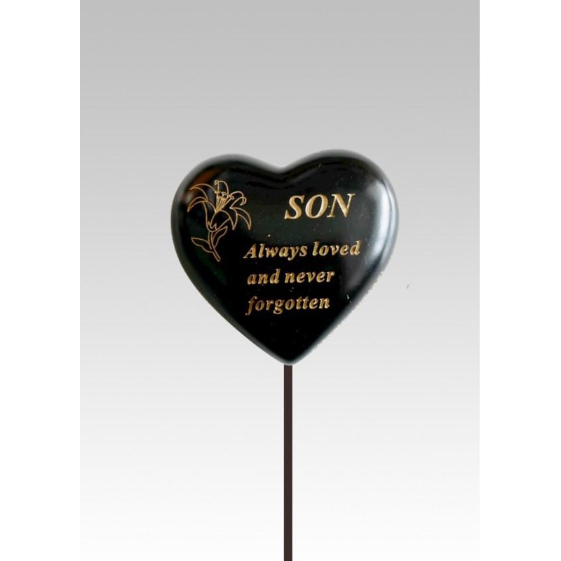 Black & Gold Lily Heart Stick – Son