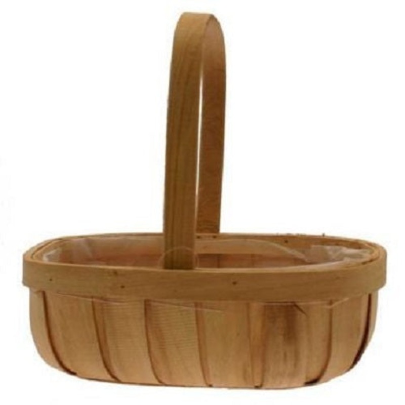 Natural Softwood Trug Basket with Lining