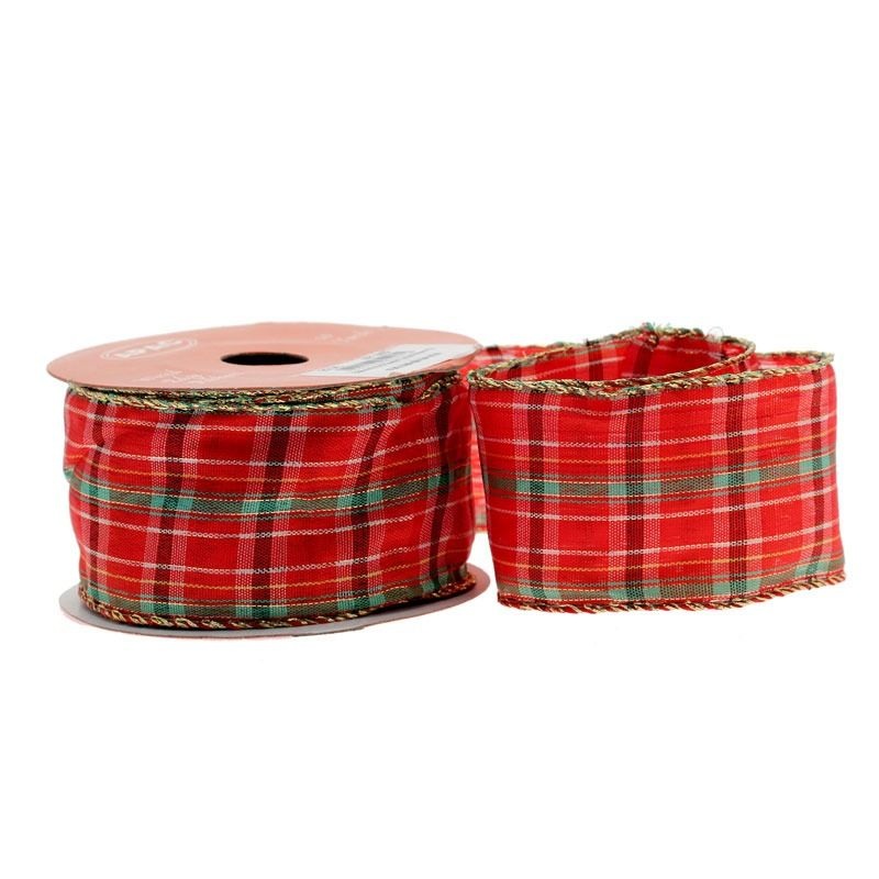 Wired Edge Tartan Ribbon Roll – Width 50mm – Roll 10yds
