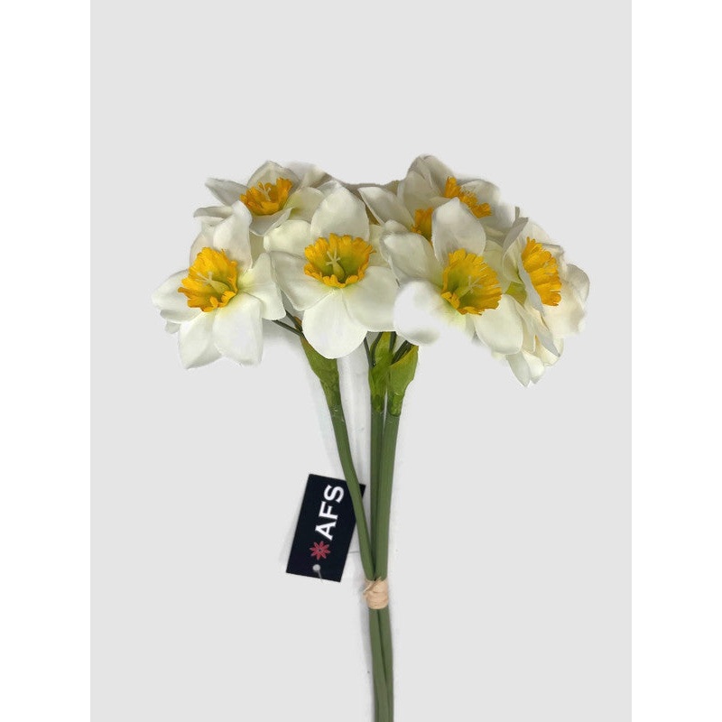 3 Stem White With Yellow Centre Daffodil Bundle x 40cm