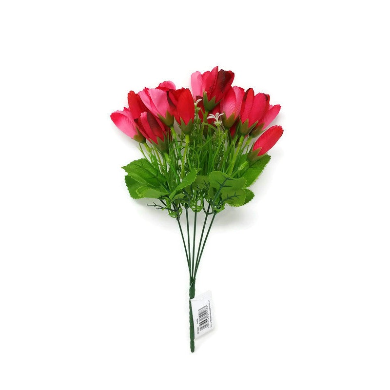 5 Stem Crocus & Blossom Bush x 34cm – Pink