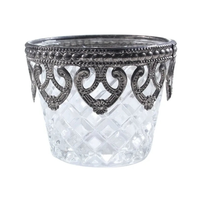 Clear Glass Tealight Holder – 6.5 x 8.5cm