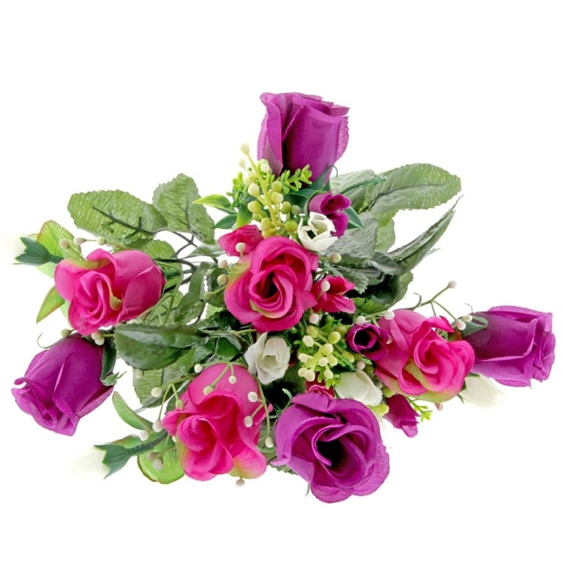 Mini Rose Bush – Purple, Pink, Cream (7Heads)