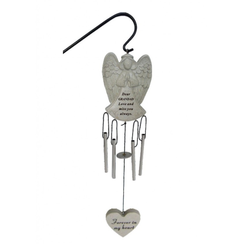 Praying Angel Windchime with Hanging Crook  – Grandad