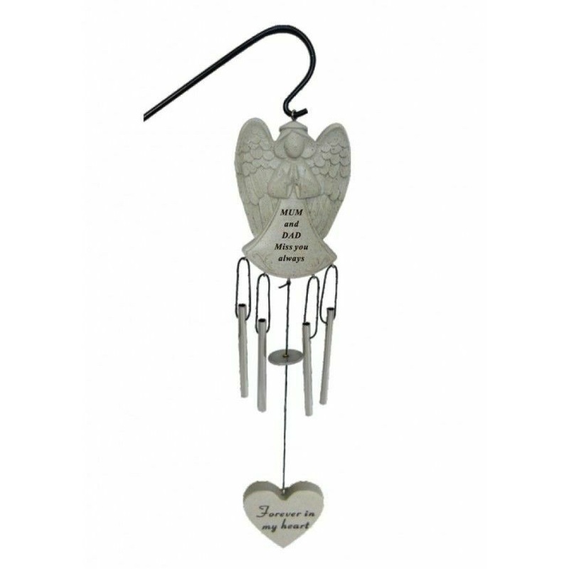 Praying Angel Windchime with Hanging Crook – Mum & Dad