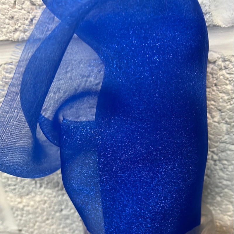 1 Metre Japanese Crystal Organza Fabric x 112cm / 44 – Royal Blue
