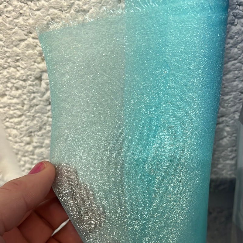 1 Metre Japanese Crystal Organza Fabric x 112cm / 44 – Turquoise Blue