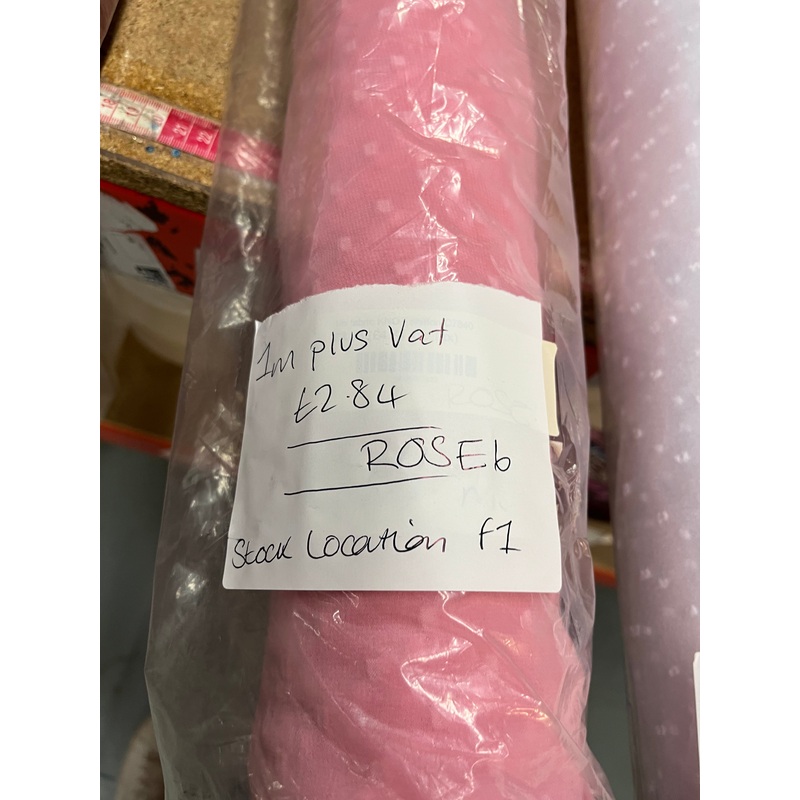 1 metre Pink Rose Knot Chiffon Fabric x 148cm – till code ROSE6