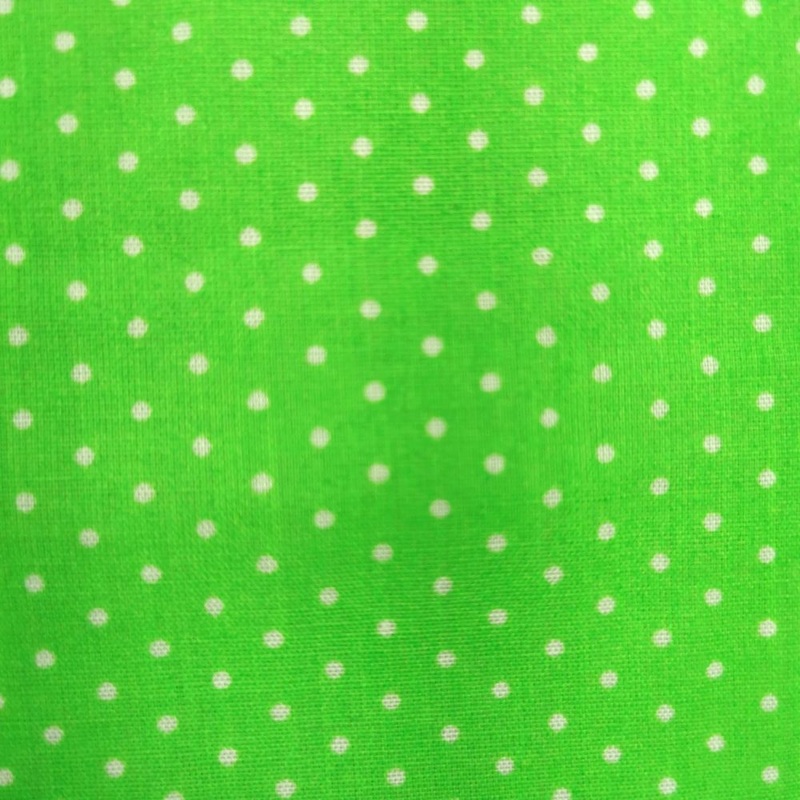 1 metre Polycotton Lime  Pin Spot Fabric x 112cm / 44